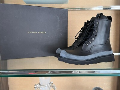 Bottega Veneta , High Top Boots in Storm Cuir Leather in Black BNWB 40