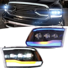 LED Projector Headlights W/Animation For 2009-2018 Dodge Ram 1500/2500/3500 L+R