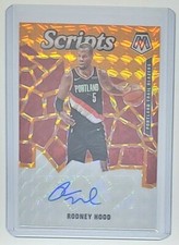 2019 MOSAIC SCRIPTS RODNEY HOOD SP AUTO ORANGE REACTIVE PRIZM BLAZERS MINT