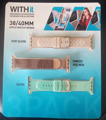 WITHit Bands for 38mm or 40mm Apple Watch, 3 Pack