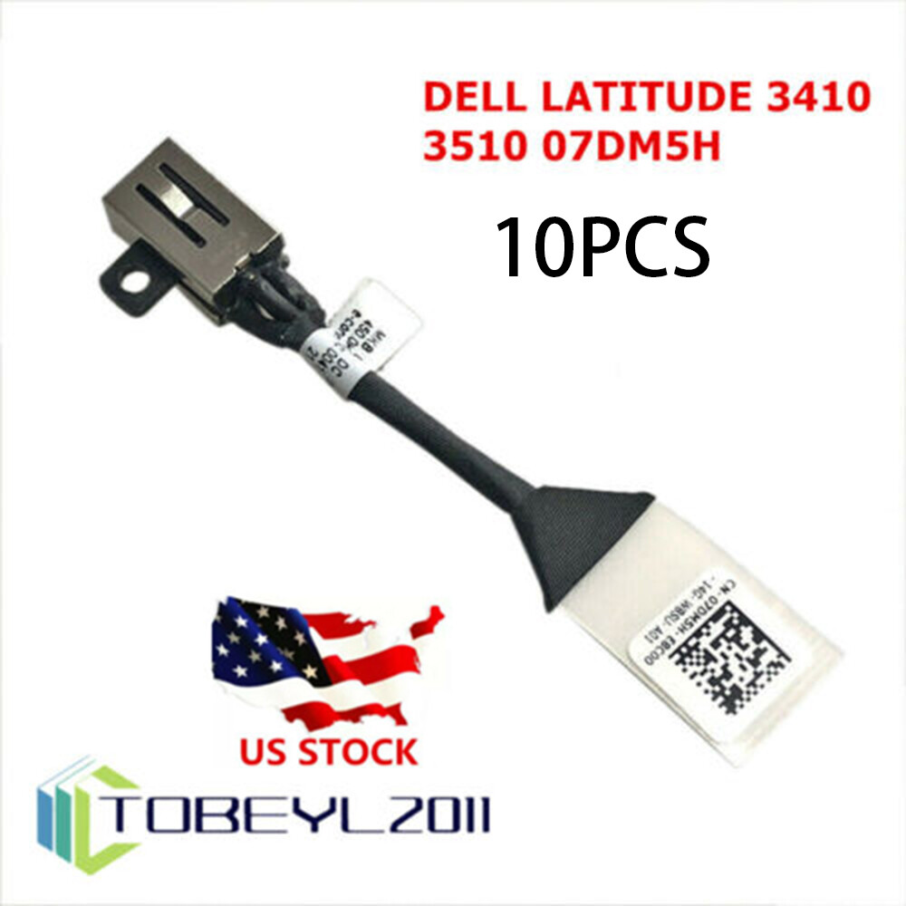 10pcs FOR DELL LATITUDE 3410 3510 3412 P101F001 New DC power JACK 
