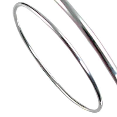 60MM HOCHGLANZPOLIERTER SCHLICHTER SILBER ARMREIF ARMBAND_#10-S__925 STERLINGSILBER