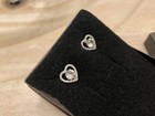 *NEW* ZALES Jewelers Sterling Silver Lab Created White Sapphire “HEART” Earrings — photo 4