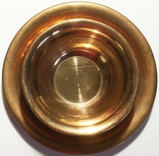Diosa hindú Bhog Thali y Katori Cobre/Tamba Juego de 2