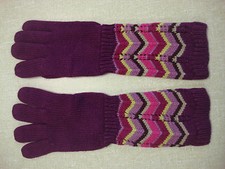 MISSONI GIRLS BRAND NEW M-L PURPLE ZIG ZAG GLOVES