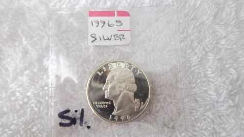 1996 S Washington Quarter  40% Silver Gem Proof Deep Cameo