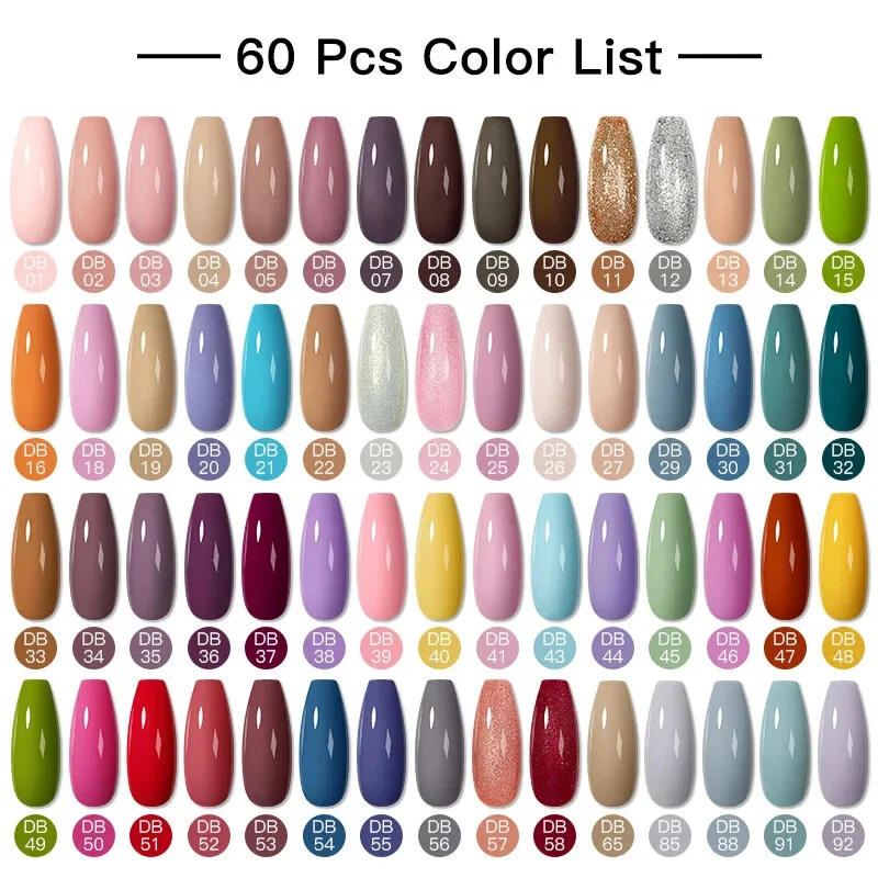 24/60/66PCS Pure Color Gel Nails Polish Set Soak Off UV Glitter Gel Varnish Base
Opens in a new wind