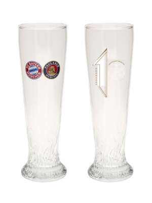 FC Bayern München 2er Set Weißbierglas - Deutscher Meister - Glas FCB