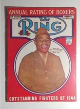RING MAGAZINE FEB 1945 BEAU JACK LIGHTWEIGHT CHAMPION COVER JAKE LAMOTTA