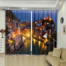 Warm and quality B  B by the sea Printing 3D Blockout Curtains Fabric Window
