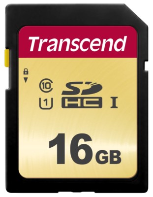 16GB Transcend 500S SDHC UHS-I SD Memory Card CL10 95MB/sec MLC Flash