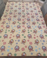 THOMAS THE TRAIN TODDLER FLAT SHEET 43" X 58" vintage yellow striped fabric