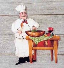 kitchen italian chef wall sticker table glossy 10 inch 1pc new