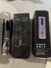 3 x Cordless Automatic Rotating Hair Curler USB Rechargeable Curling Iron  Gold