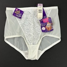 Hanes Her Way Sheer Power Tummy Results Firm Control Brief Women's XL White NWT