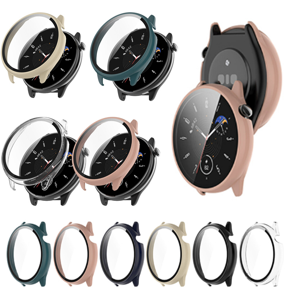 Tempered Glass Screen Protector Watch Case Cover For Amazfit GTR