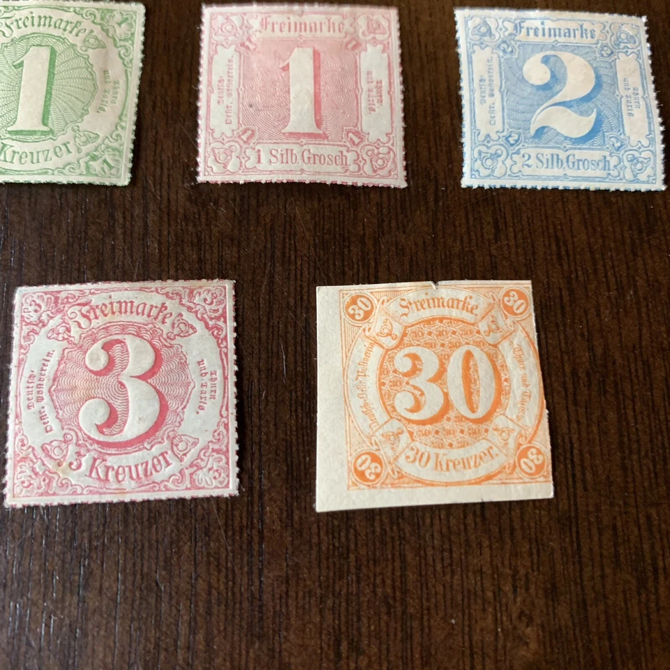 THURN AND TAXIS UNUSED OG STAMP LOT 1850s-60's - Image 2 of 4