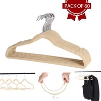 60pcs Non Slip Velvet Clothes Hangers Suit/shirt/pants Coat Hangers Khaki R4k8 on sale 60pcs Non Slip Velvet Clothes Hangers Suit/shirt/pants Coat Hangers Khaki R4k8 on sale