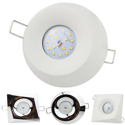 6x LED Einbau-Strahler Set 5W 7W flach 3D 230 Volt Einbau-Spot 70mm