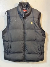 Coleman Black Puffer Vest Men’s M Insulated Quilted Zip Camping Outdoor Workwear