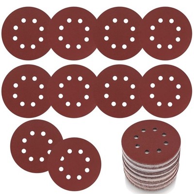Pack of 15 Sandpaper 125 mm , 180 Grit Sanding Discs, 8 Holes Round Sandpaper...