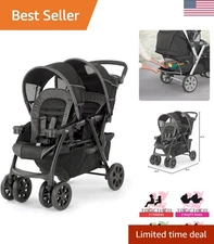 Cortina Together Double Stroller - Minerale: Twin Comfort for Stylish Parents