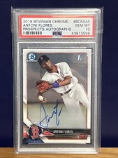 2018 Bowman Chrome Prospect Autograph  Antoni Flores RC AUTO PSA 10