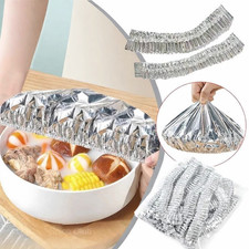 Aluminium Foil Food Covers Bowl Plate Lids Kitchen Storage Wrap 10-40pcs Uk