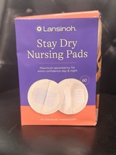 SEALED Lansinoh Breastfeeding Nursing Pads Stay Dry Disposable 60ct