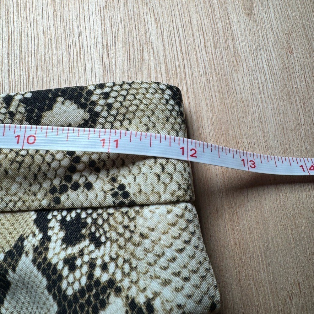 ZARA BASIC Snake Print Flared Mini Skirt Womens S… - image 3