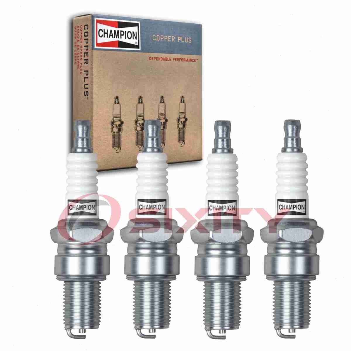 4 pc Champion Copper Plus Spark Plugs for 1959-1962 Austin A40 0.9L L4 dy