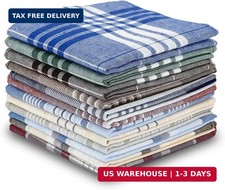 12 Pack Men's Handkerchiefs 100 Cotton Handkerchief for Men Classic Assorted 16