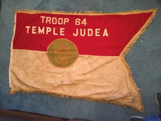 Boy Scout Temple Judea Troop 64 años 40 cola de golondrina bandera 33x50 pulgadas