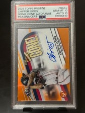 2023 Topps Finest Chipper Jones Going, Gone! Refractor AUTO /25 PSA 10 Braves