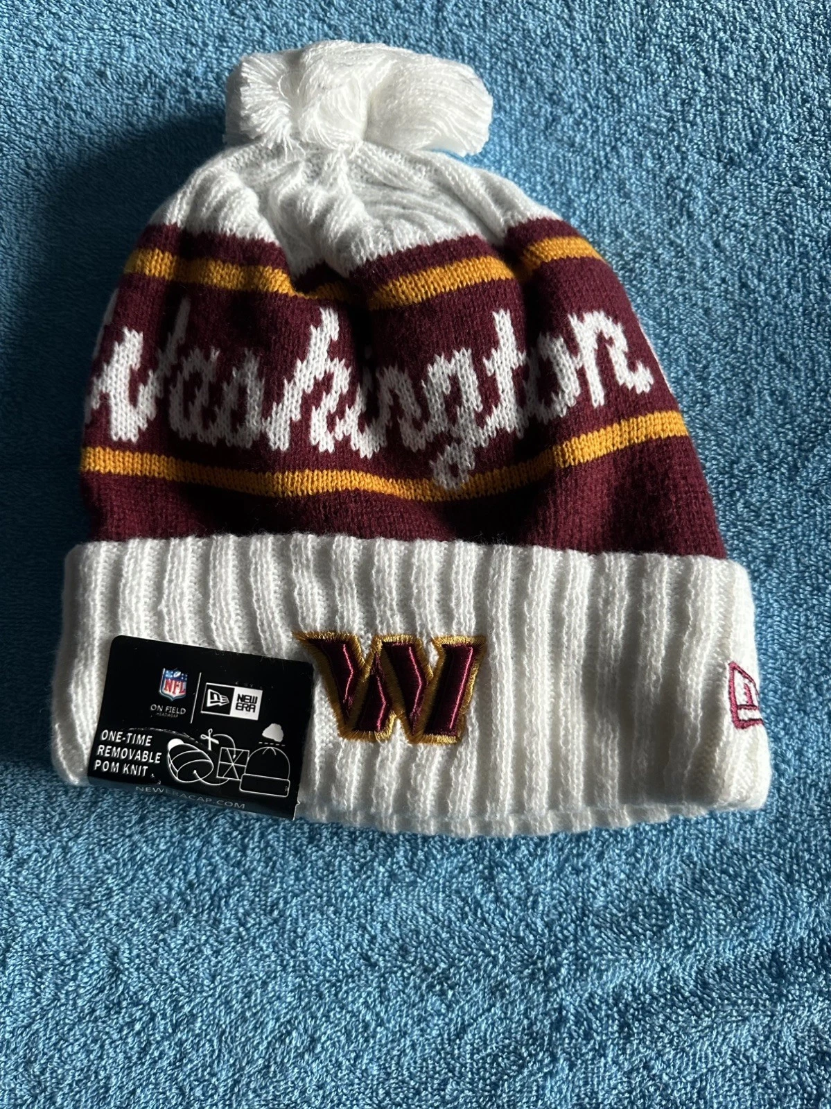 Washington Commanders NFL Bobble Hat Beanie Team Logo Multi Colored
