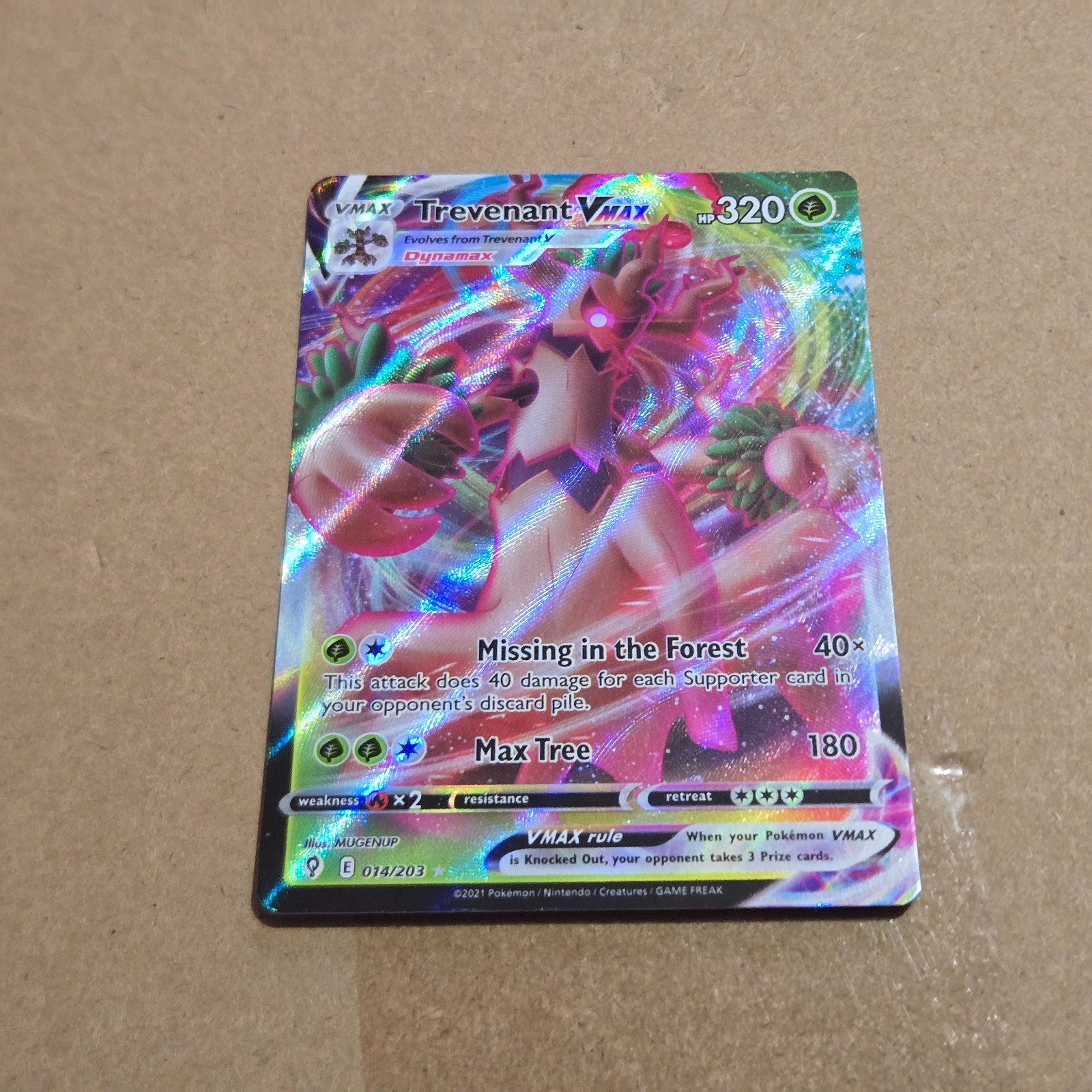 Trevenant VMAX 014/203 – Evolving Skies (Swsh07) – Holo – Near Mint