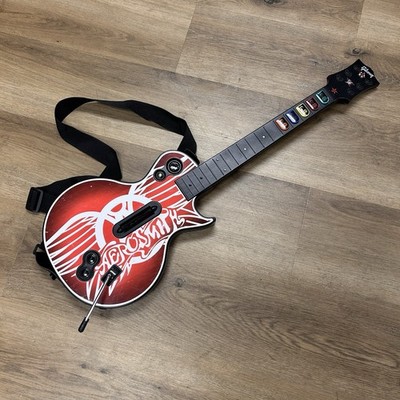 XBOX 360 Wireless Gibson Les Paul Guitar Hero Aerosmith Controller Red Octane 