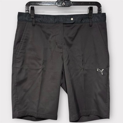 Puma Women's Solid Tech Black Bermuda Golf Shorts Size 6 Athletic Outdoors