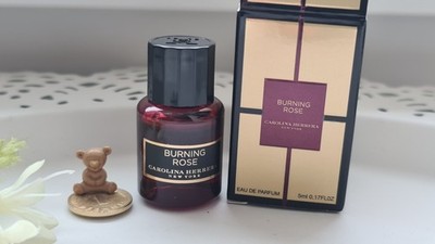 Parfum Miniatur Burning Rose, Carolina Herrera, 5 ml EdP & Box, Rar!
