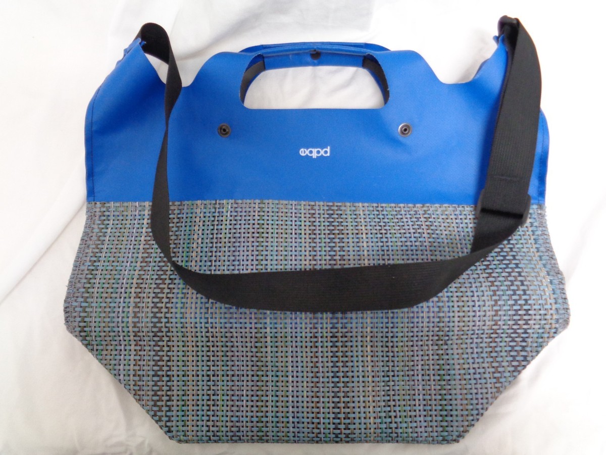 EQPD Blue Recycled Tote Bag with Adjustable Shoulder Strap – The Last Bag View 2