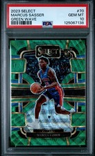 2023 PANINI SELECT GREEN WAVE #70 MARCUS SASSER 22/50 PSA 10