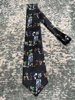 Vintage 1997 Looney Tunes Stamp Collection Warner Bros Neck Tie