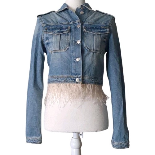 💎 GUESS x JLO ✨ FEATHER JEAN JACKET MOMENT SIZE SMALL💎