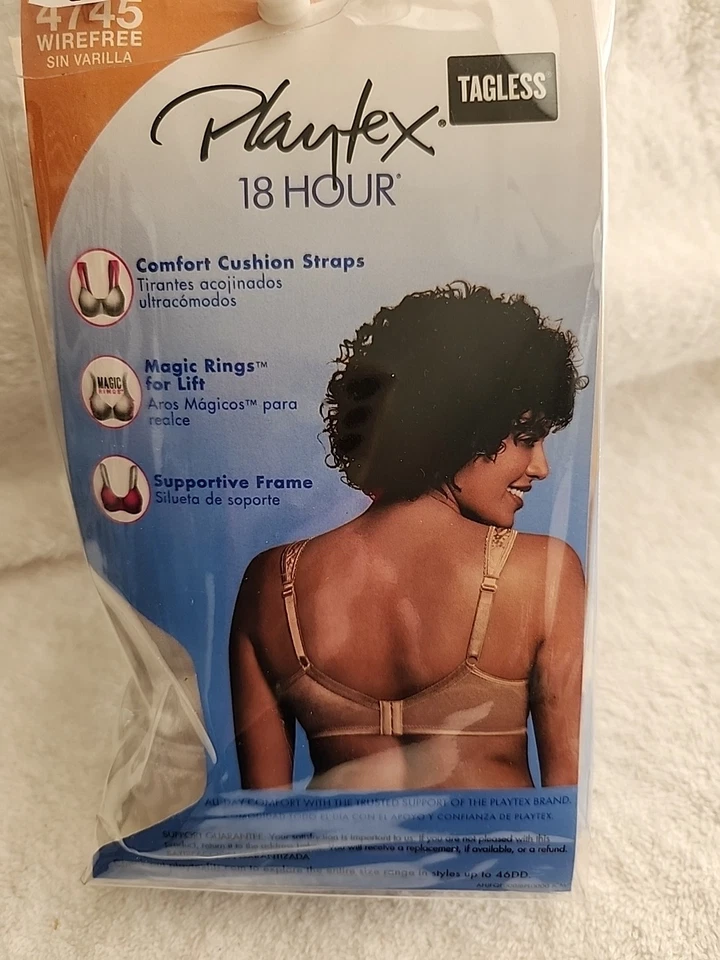 Sutiã Playtex 18 horas sem etiqueta - Ultimate Lift & Support - Sutiã tamanho 40D - Novo na embalagem - Imagem 4 de 4
