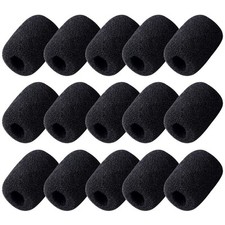 15 Pack Foam Microphone Windscreen, Lapel Headset Microphone Sponge Mini Foam...