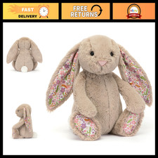 Blossom Beige Bunny Stuffed Animal - Medium Plush Toy, Soft Cuddly Petal Desig