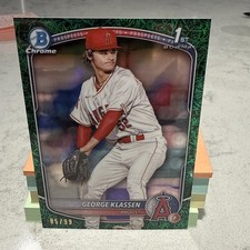 2025 Bowman - Chrome Prospects George Klassen #BCP-63 Green Grass Refractor /99 