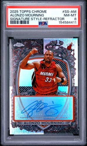 2025 Topps Chrome Alonzo Mourning Signature Style (RAW)