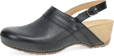 NEW - Dansko Tammy Leather Clog, Black, Women's size EU 37 (US size 6.5-7)