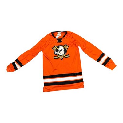 Anaheim Ducks NHL Jugend Trikot Large 14/16 orange Mighty Ducks Logo Eishockey